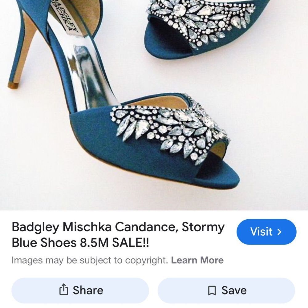 Badgley Mischka Candance, Stormy Blue Shoes - Picture 4 of 7